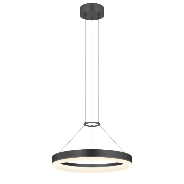 Corona LED Pendant in Satin Black