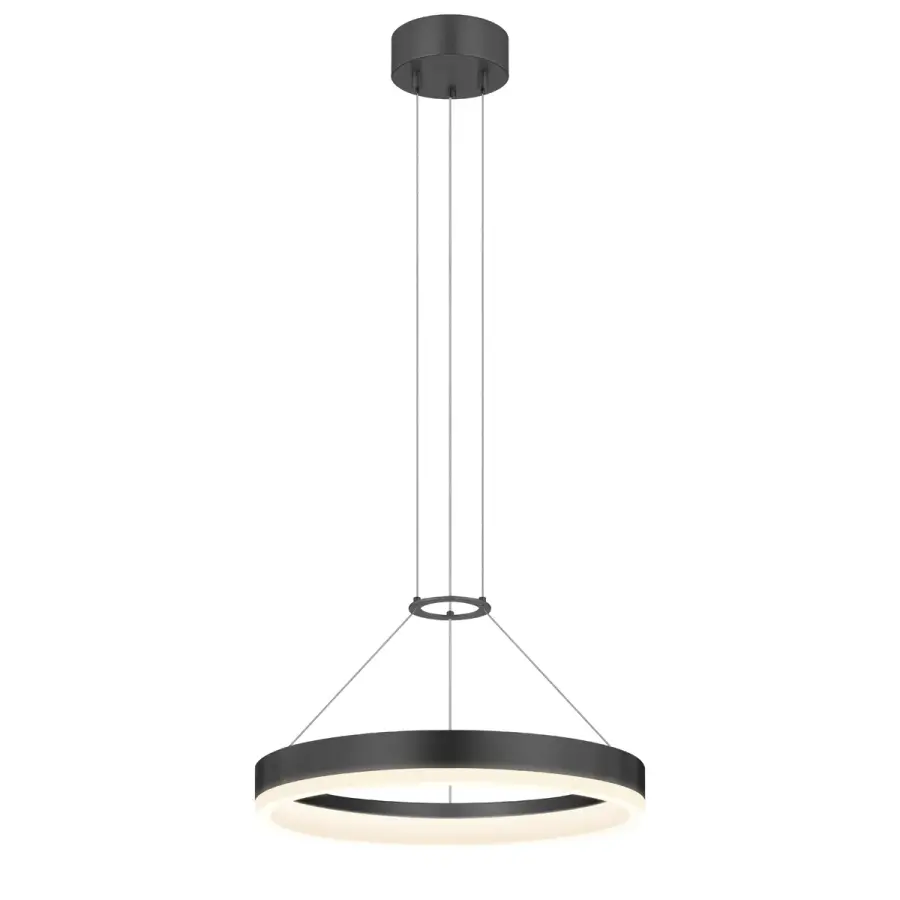 Corona LED Pendant in Satin Black
