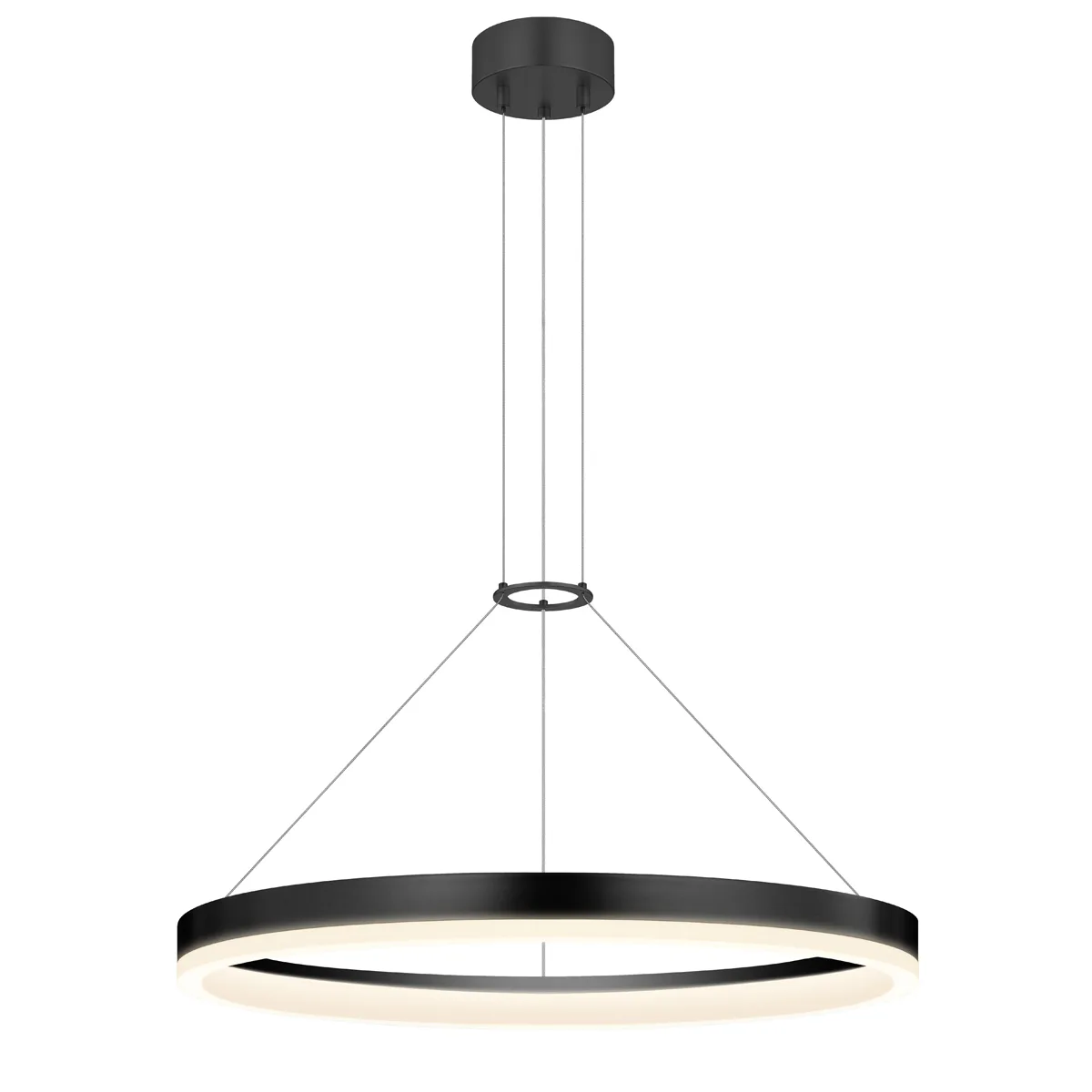 Corona LED Pendant in Satin Black