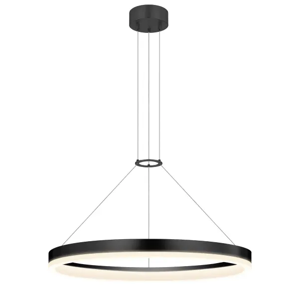 Corona LED Pendant in Satin Black