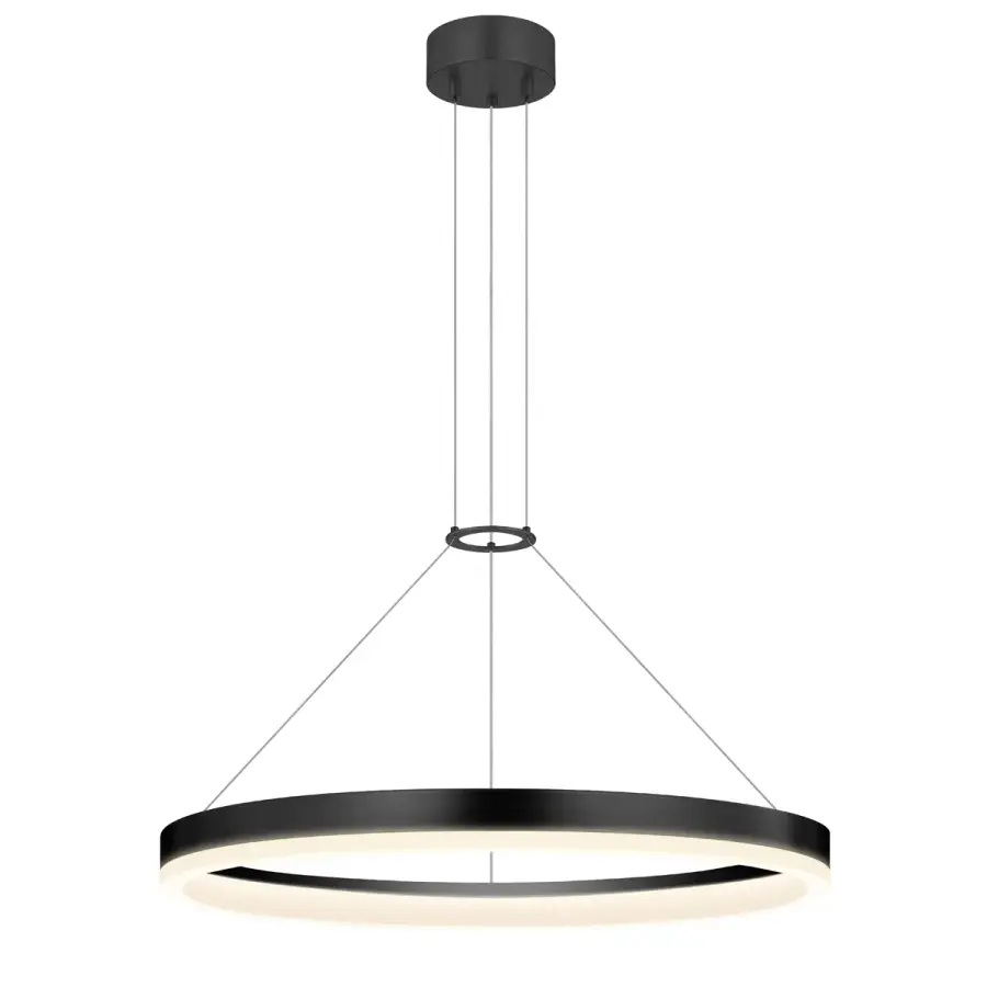 Corona LED Pendant in Satin Black