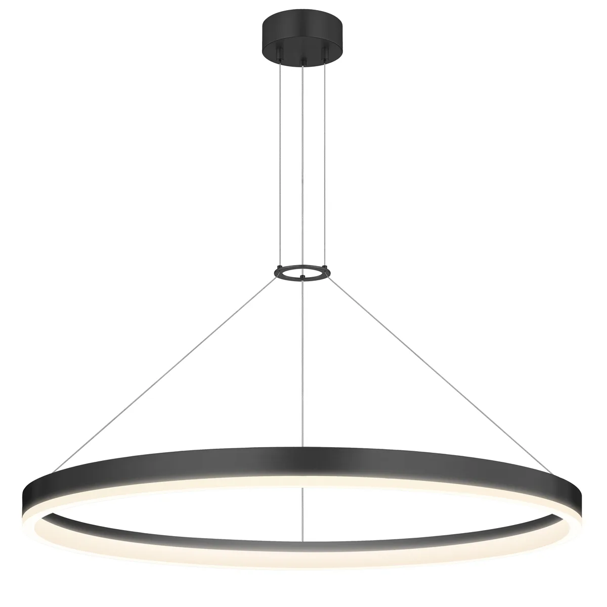 Corona LED Pendant in Satin Black