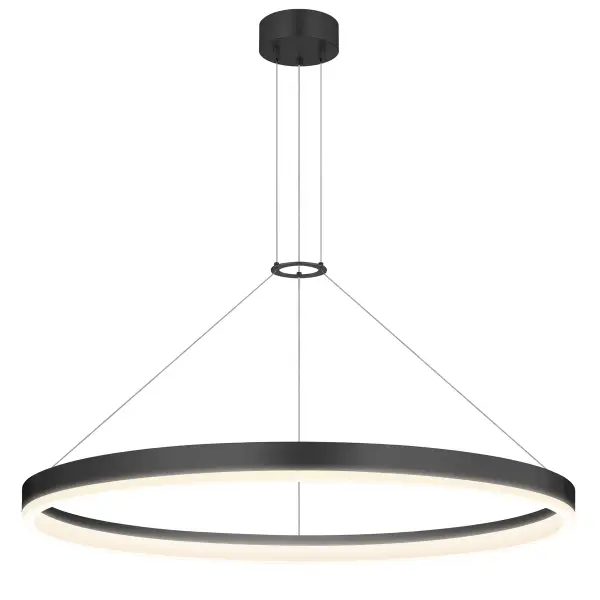 Corona LED Pendant in Satin Black