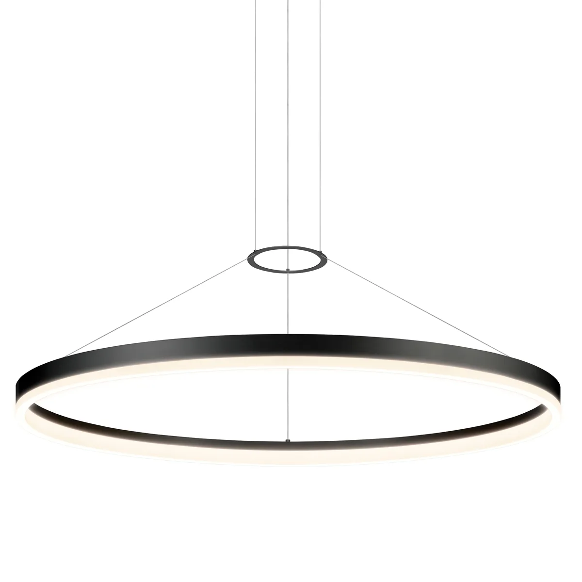 Corona LED Pendant in Satin Black
