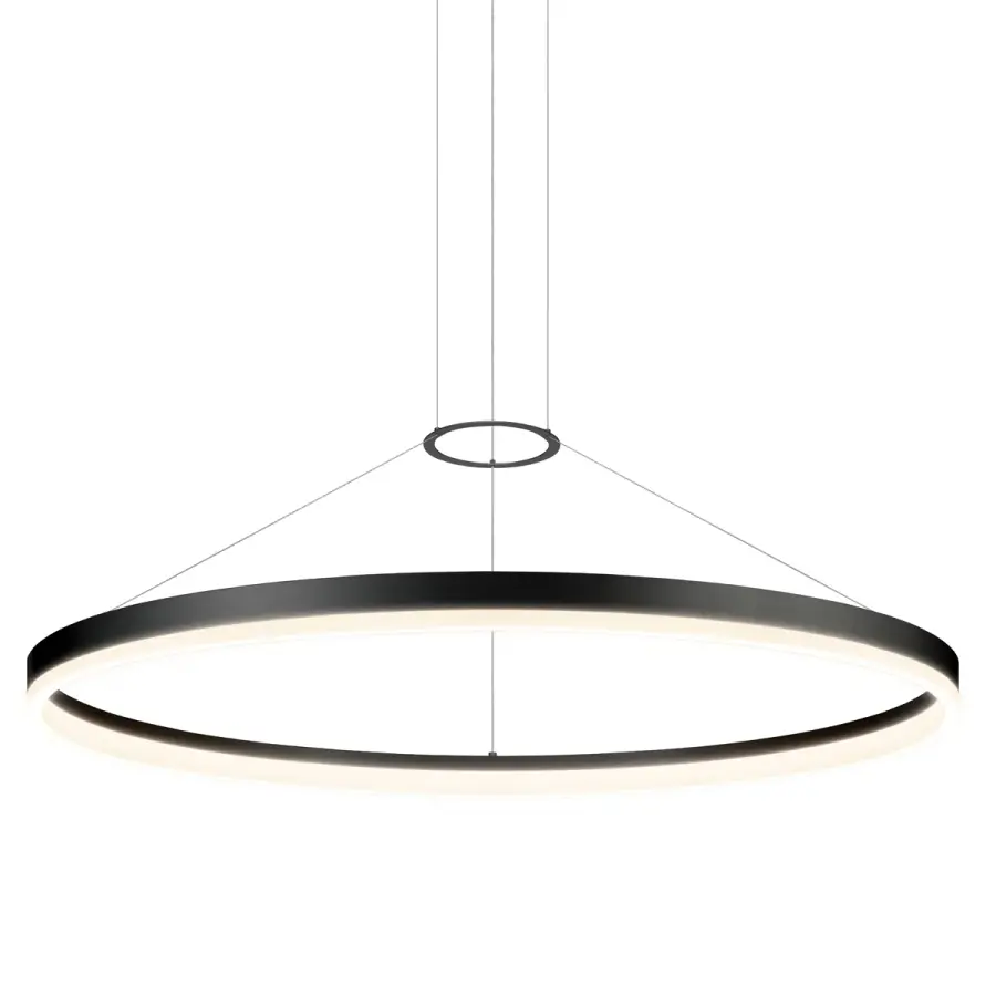 Corona LED Pendant in Satin Black