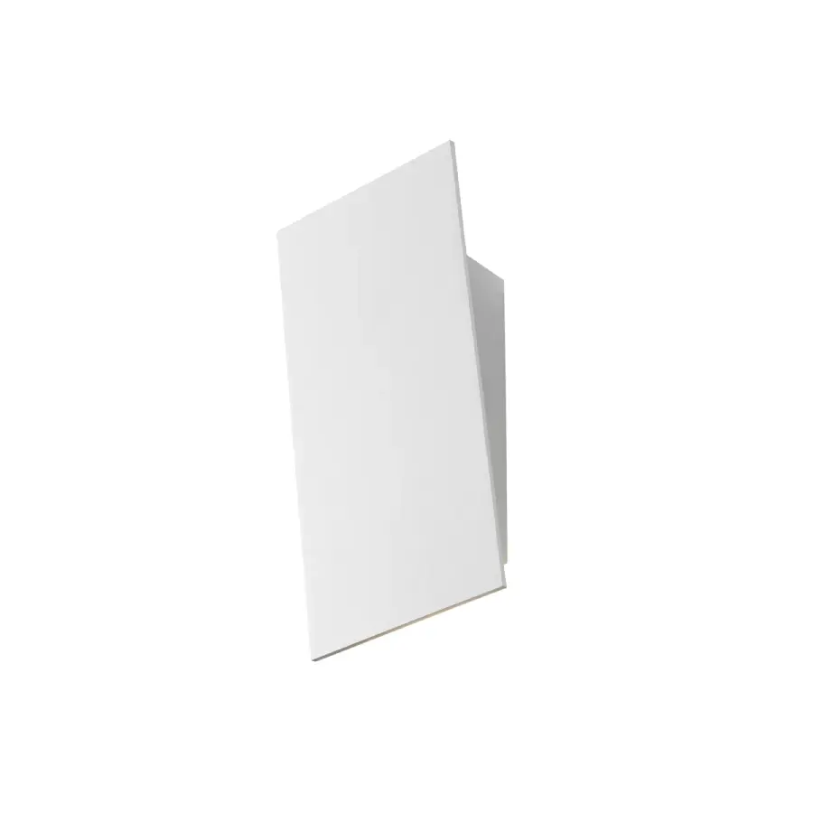 Angled Plane LED Wall Sconce in Textured White