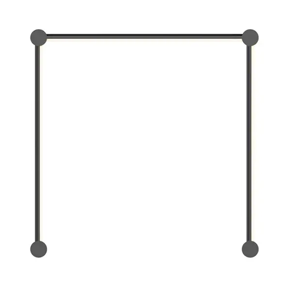 Purolinear 360 LED Wall Bar in Satin Black