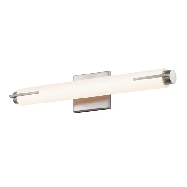 Tubo Slim LED Bath Bar in Satin Nickel