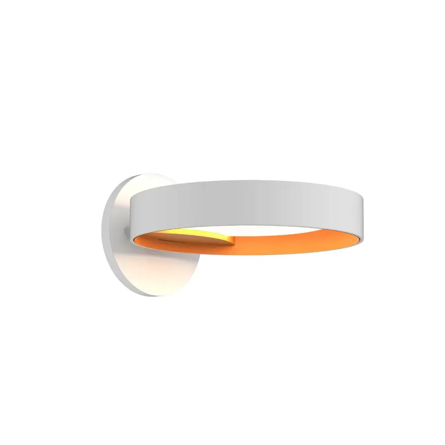 Light Guide Ring LED Wall Sconce in Satin White