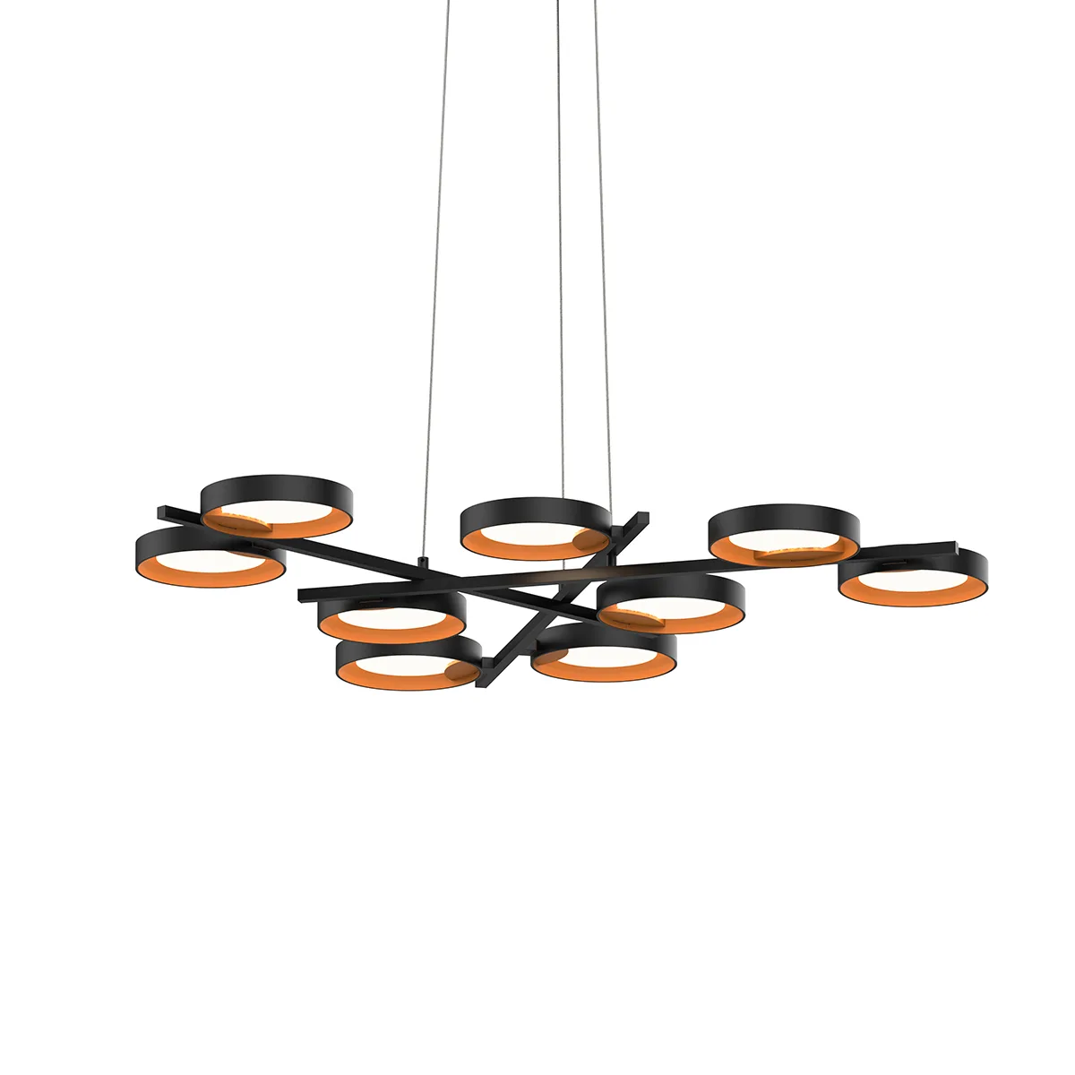 Light Guide Ring LED Pendant in Satin Black