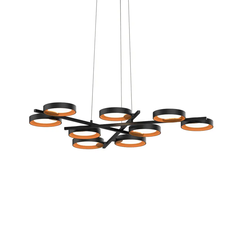 Light Guide Ring LED Pendant in Satin Black