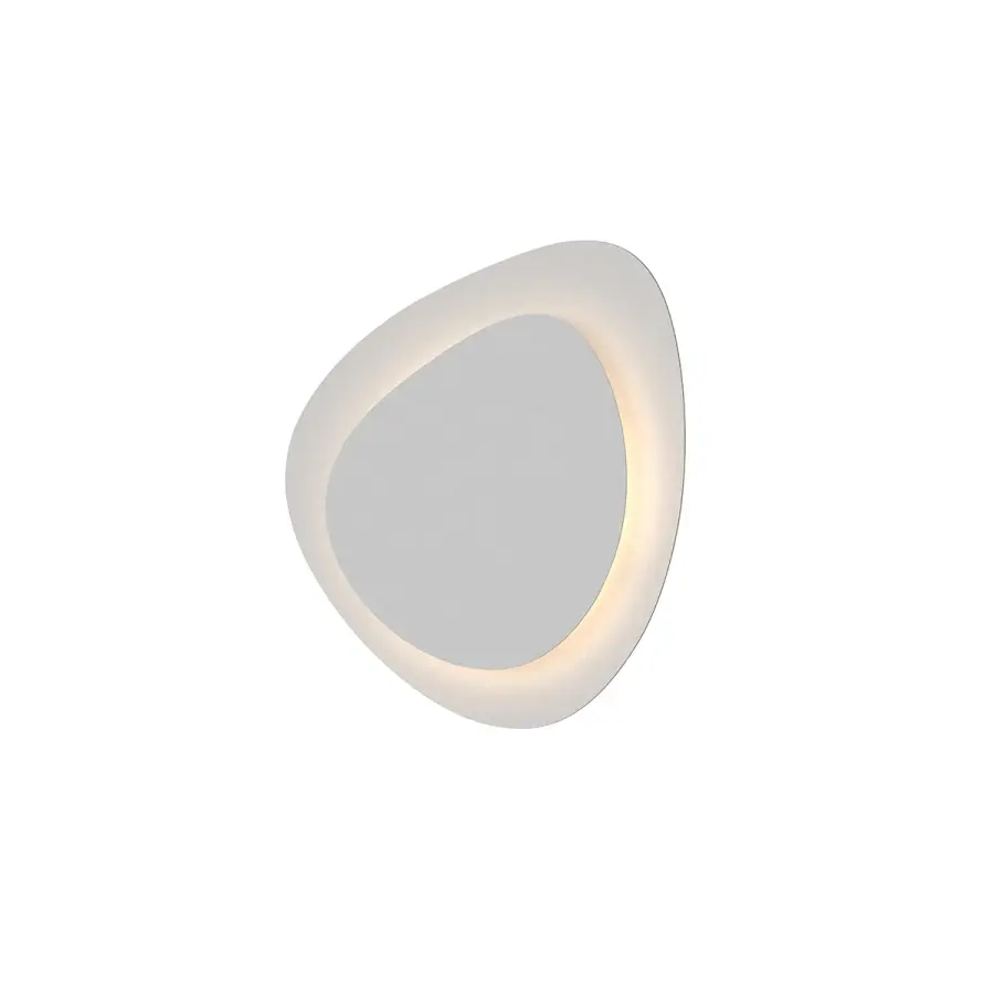 Abstract Panels LED Wall Sconce in Textured White
