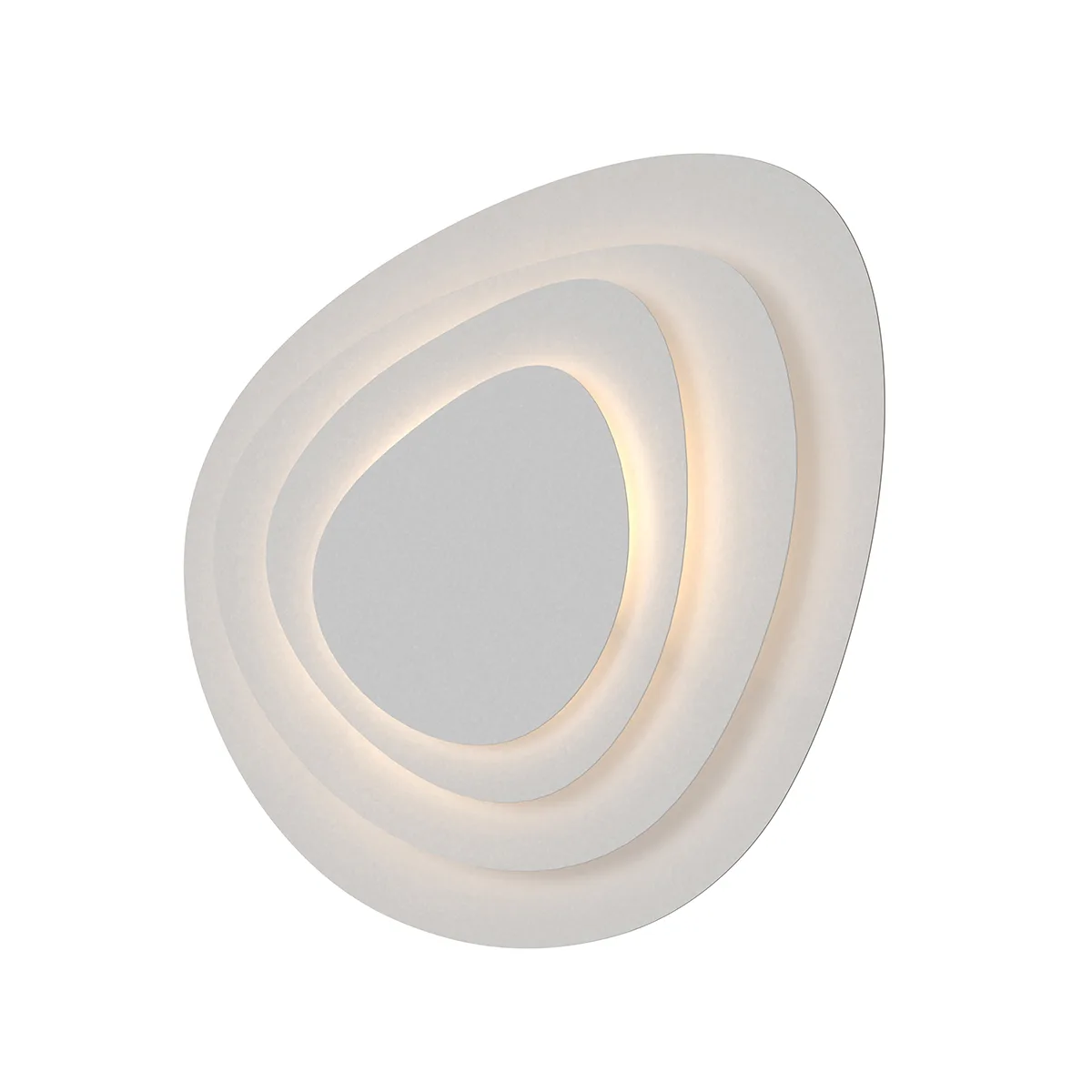 Abstract Panels LED Wall Sconce in Textured White
