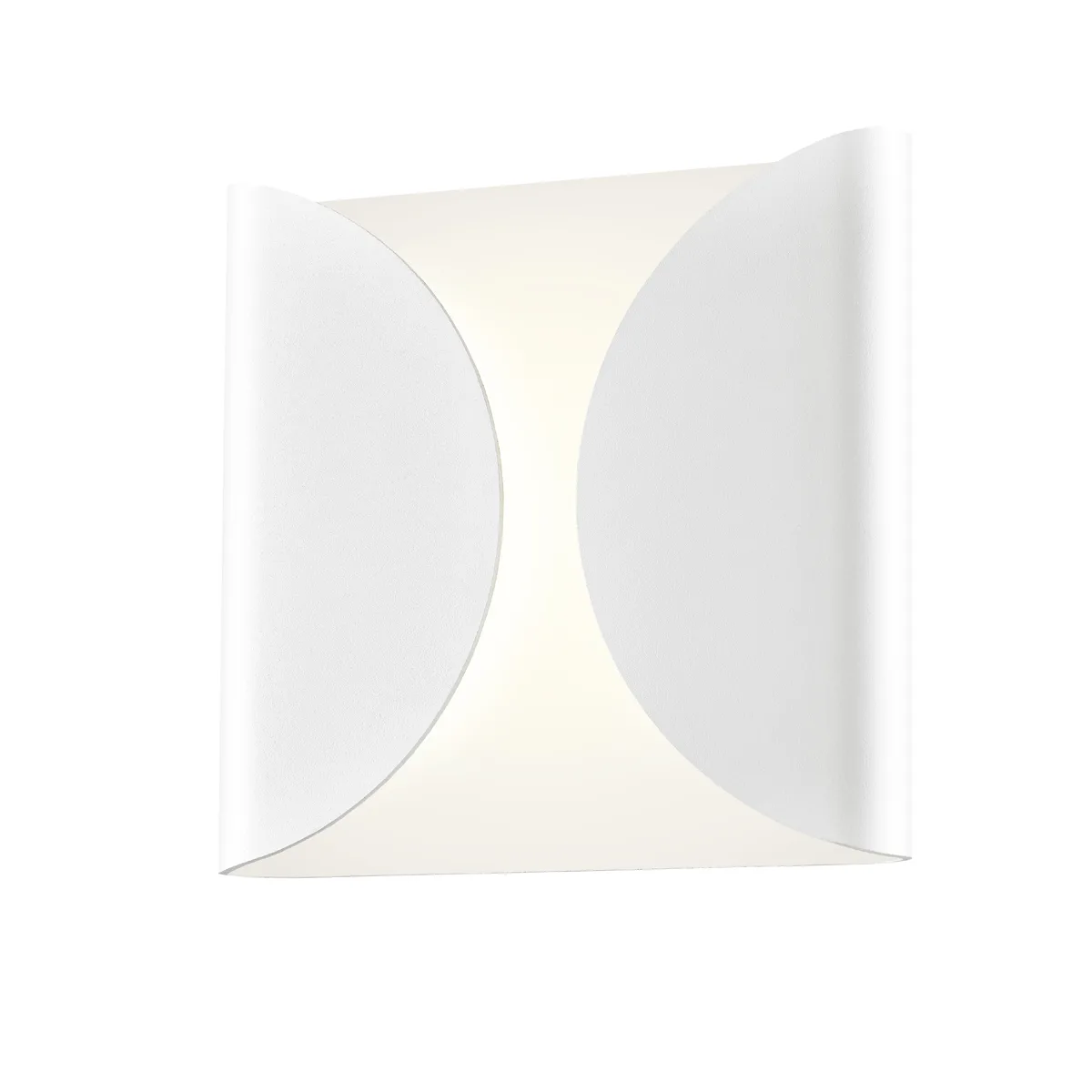 Folds LED Wall Sconce in Textured White
