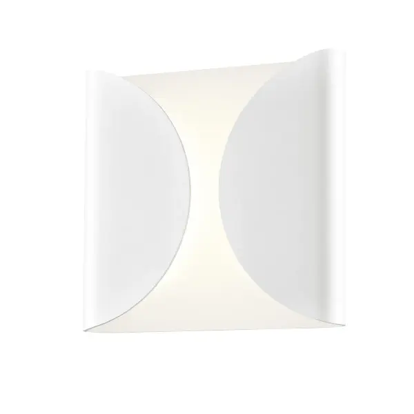 The Folds LED Wall Sconce delivers modern minimalism with practical performance. Its compact 8-inch square profile and textured white finish create subtle visual interest while the integrated LED provides warm, efficient illumination. ADA-compliant and wet-rated for versatile placement.