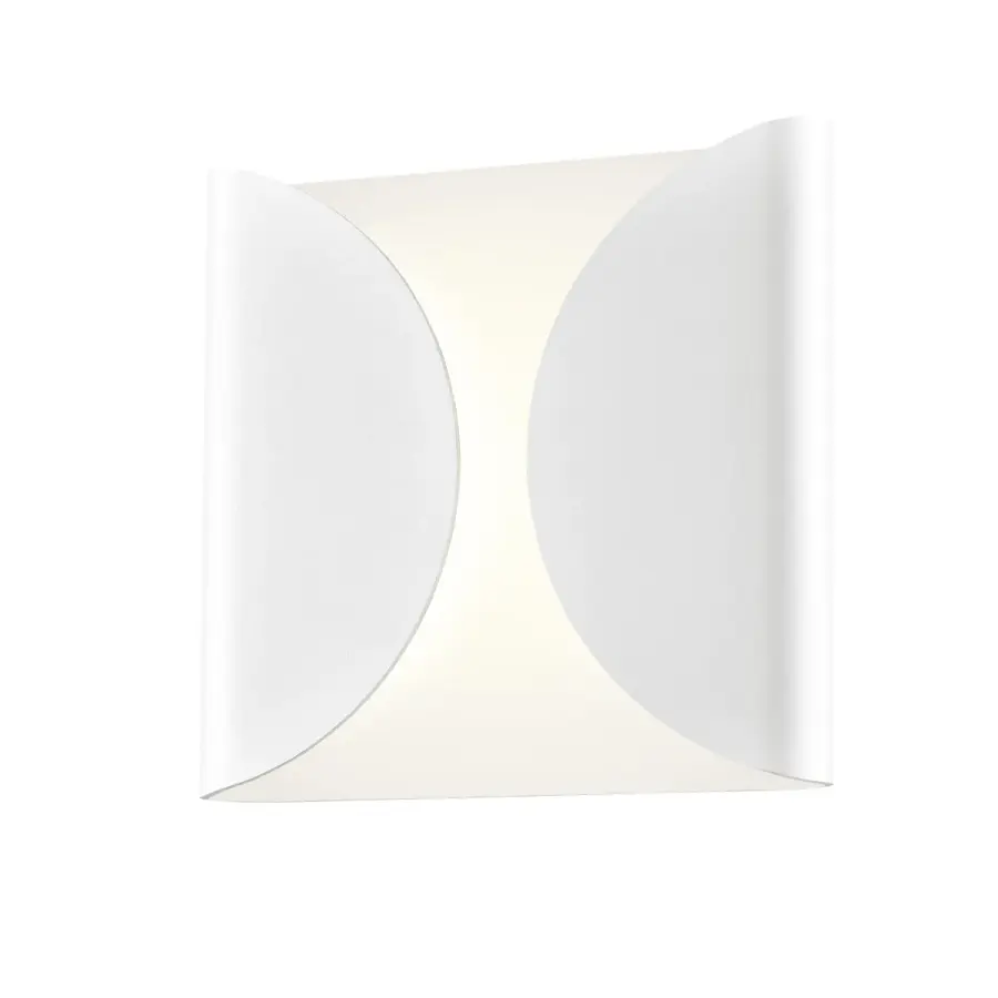 Folds LED Wall Sconce in Textured White