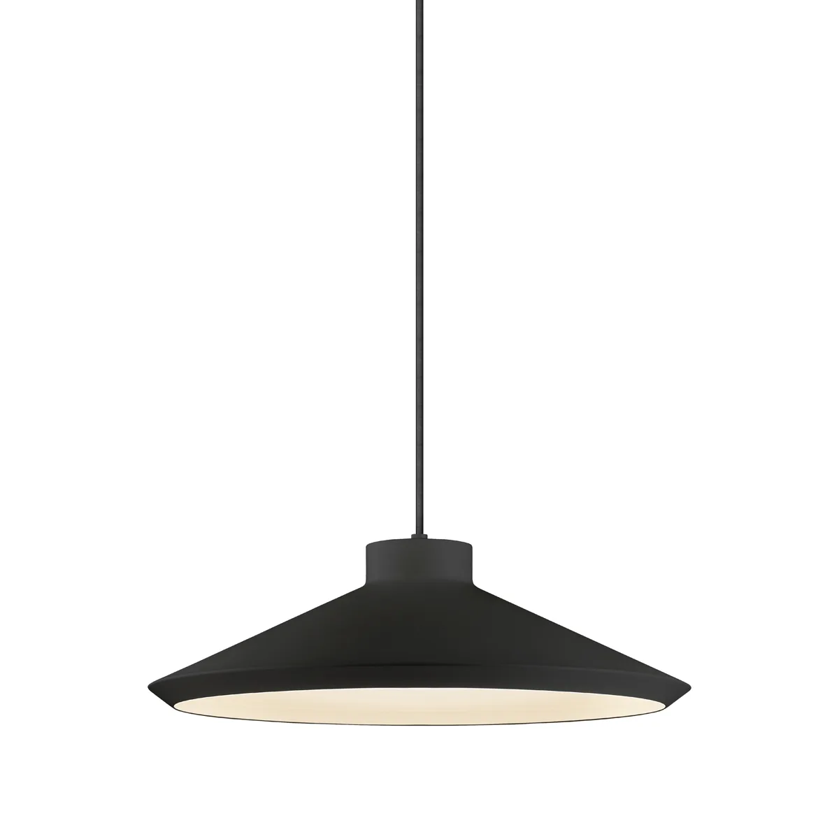 Koma One Light Pendant in Satin Black