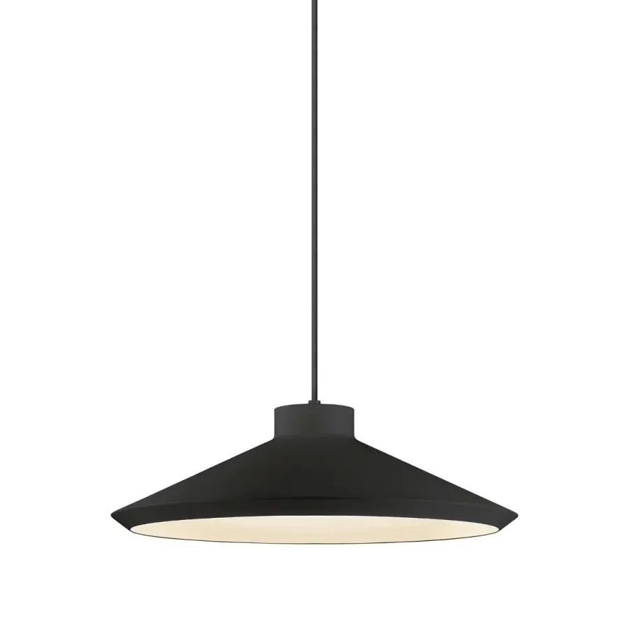 Koma One Light Pendant in Satin Black