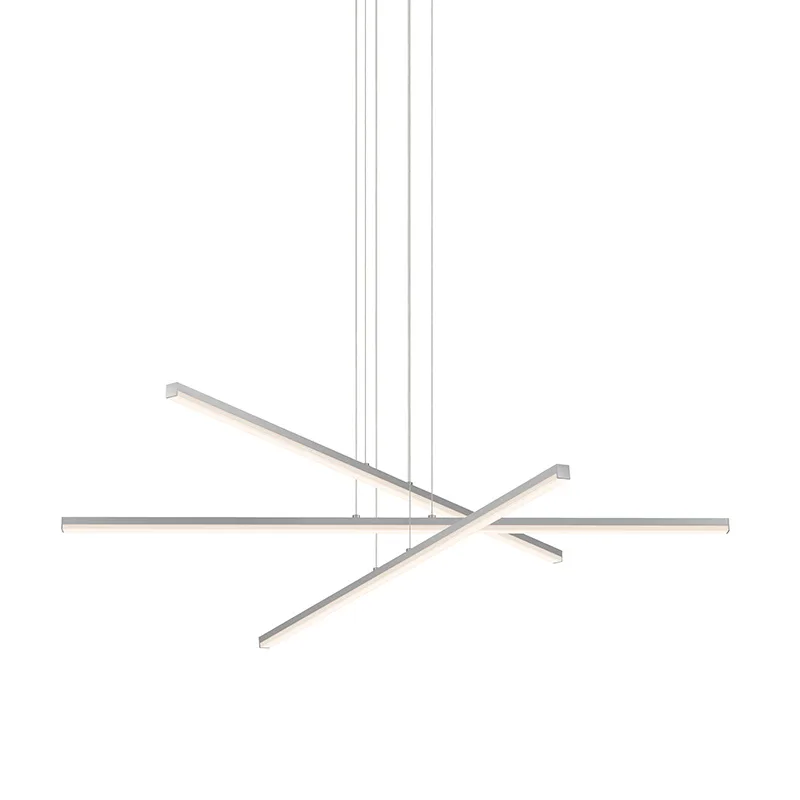 Stix LED Linear Pendant in Bright Satin Aluminum
