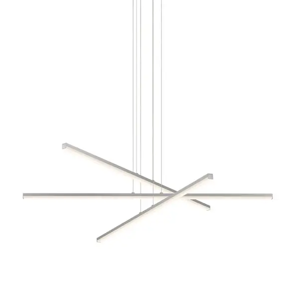 Stix LED Linear Pendant in Bright Satin Aluminum