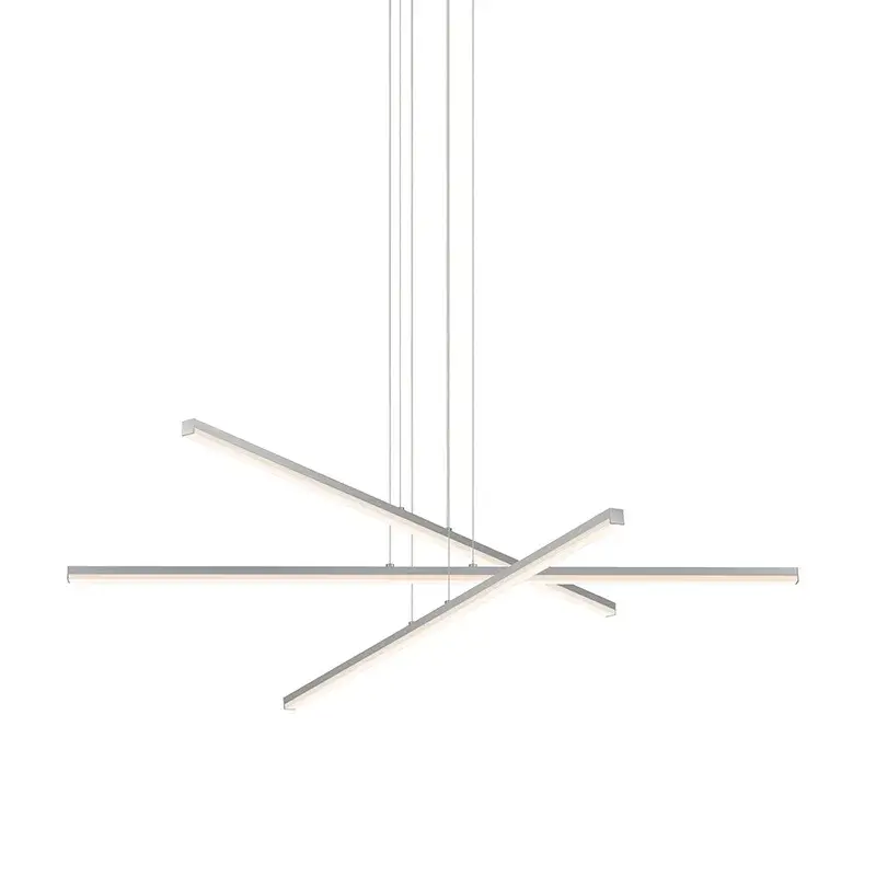 Stix LED Linear Pendant in Bright Satin Aluminum