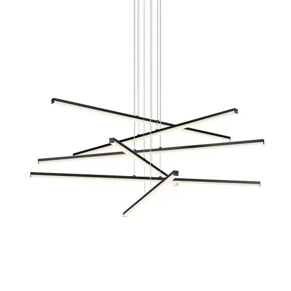 The Stix LED Pendant delivers contemporary minimalism with exceptional functionality. Its 40-inch linear profile and integrated LED technology provide powerful, energy-efficient illumination perfect for modern dining and kitchen spaces.
