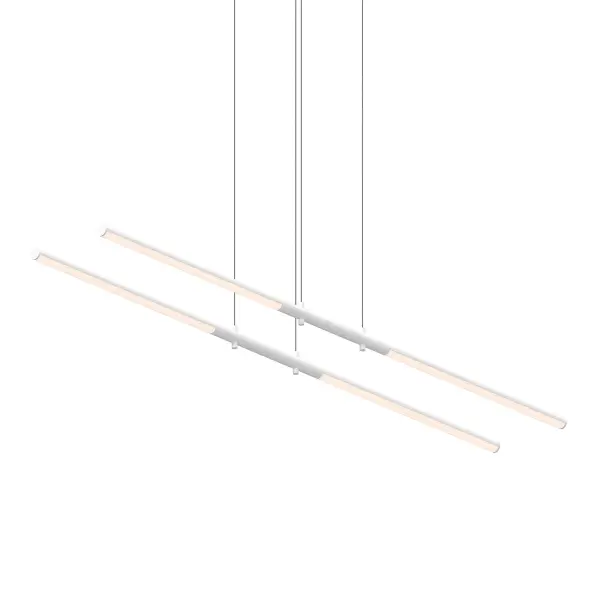 The Tik-Tak LED pendant delivers clean, contemporary lighting with its minimalist aluminum profile and integrated LED technology. At nearly 4 feet wide, it provides excellent task lighting for large dining tables and kitchen islands.