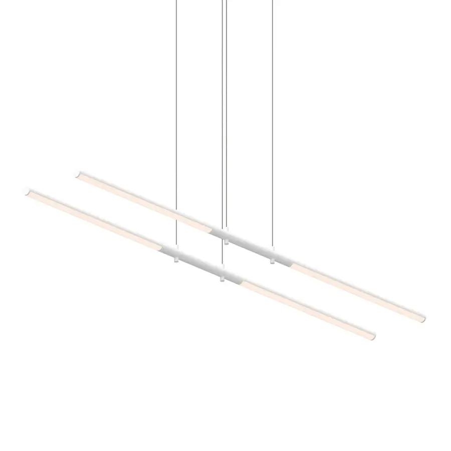 Tik-Tak LED Linear Pendant in Satin White