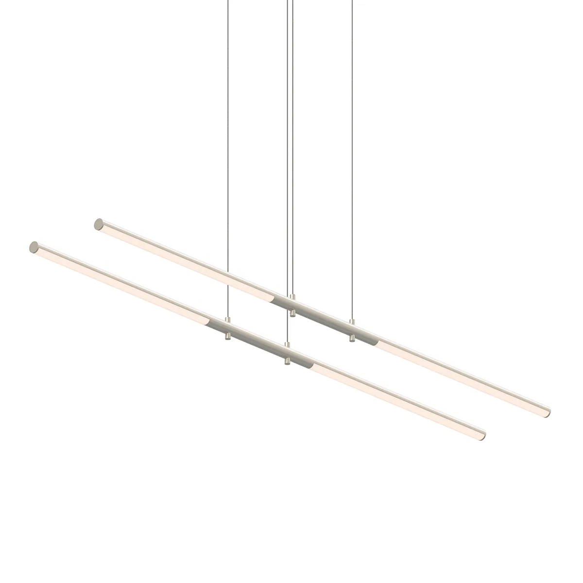 Tik-Tak LED Linear Pendant in Satin Nickel