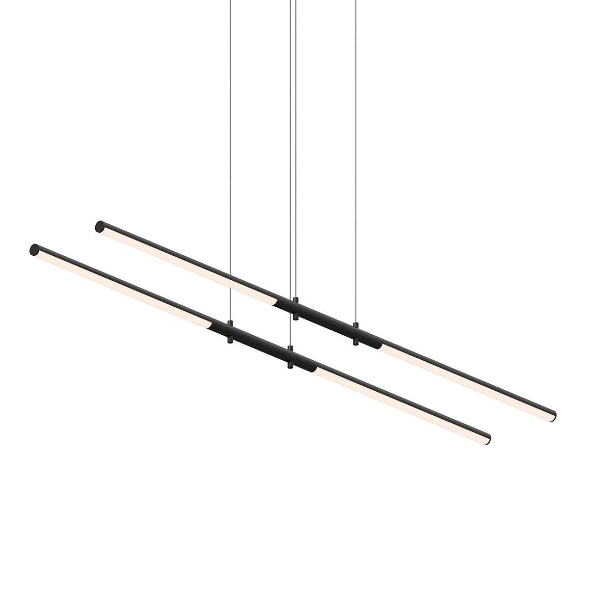 Tik-Tak LED Linear Pendant in Satin Black
