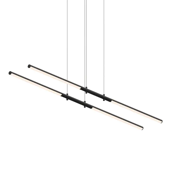 Tik-Tak LED Linear Pendant in Satin Black