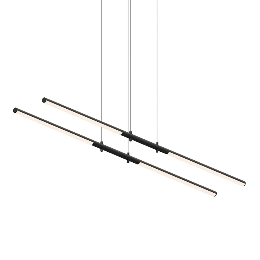 Tik-Tak LED Linear Pendant in Satin Black
