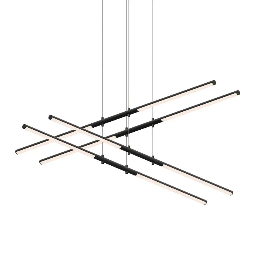 Tik-Tak LED Linear Pendant in Satin Black