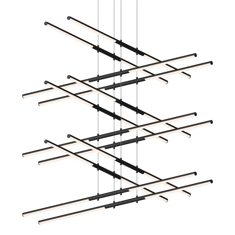 Tik-Tak LED Linear Pendant in Satin Black