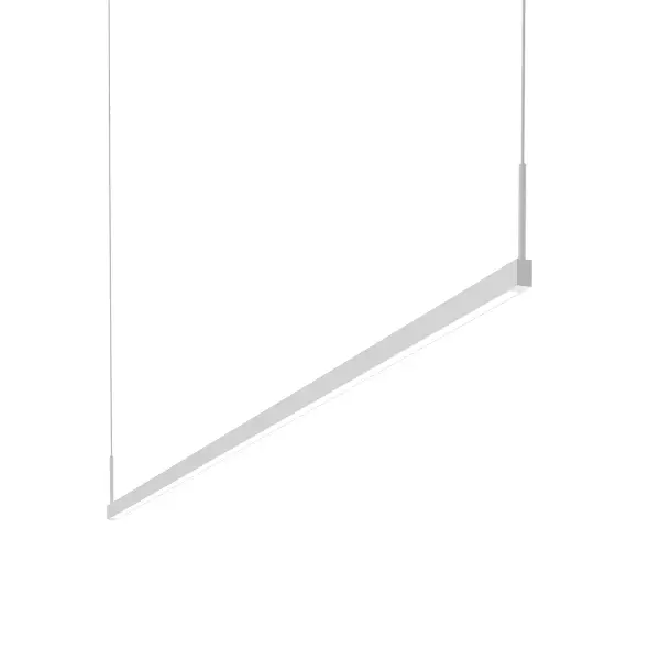 The Thin-Line LED Pendant delivers clean, contemporary illumination with its minimalist satin white finish. Integrated LED technology provides energy-efficient lighting ideal for task and ambient applications over islands and tables.