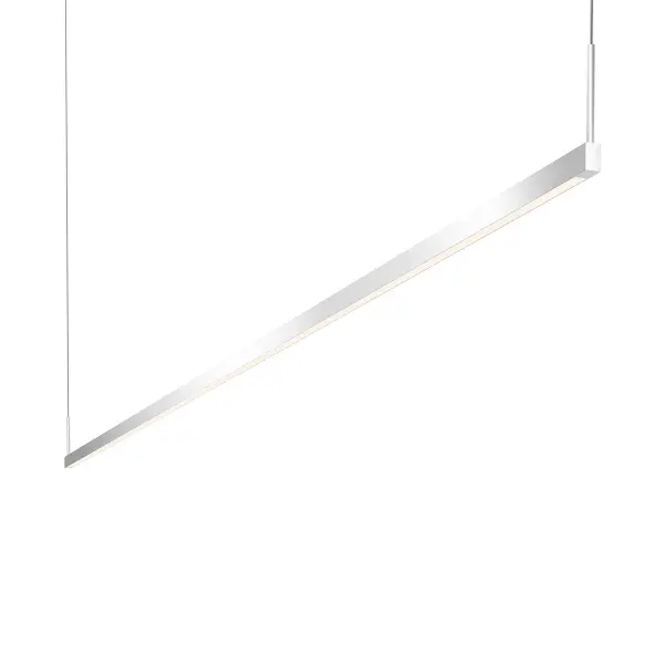 Thin-Line 96" LED Linear Pendant in Bright Satin Aluminum