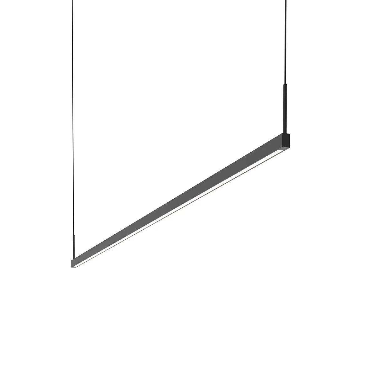 Thin-Line LED Linear Pendant in Satin Black