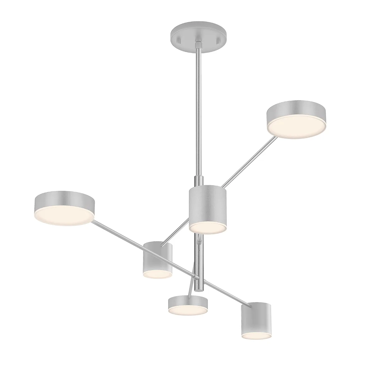 Counterpoint LED Linear Pendant in Bright Satin Aluminum