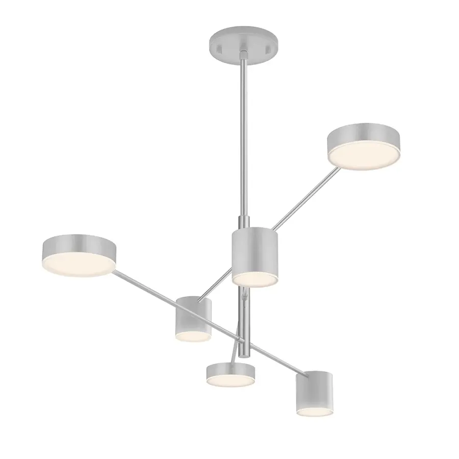 Counterpoint LED Linear Pendant in Bright Satin Aluminum