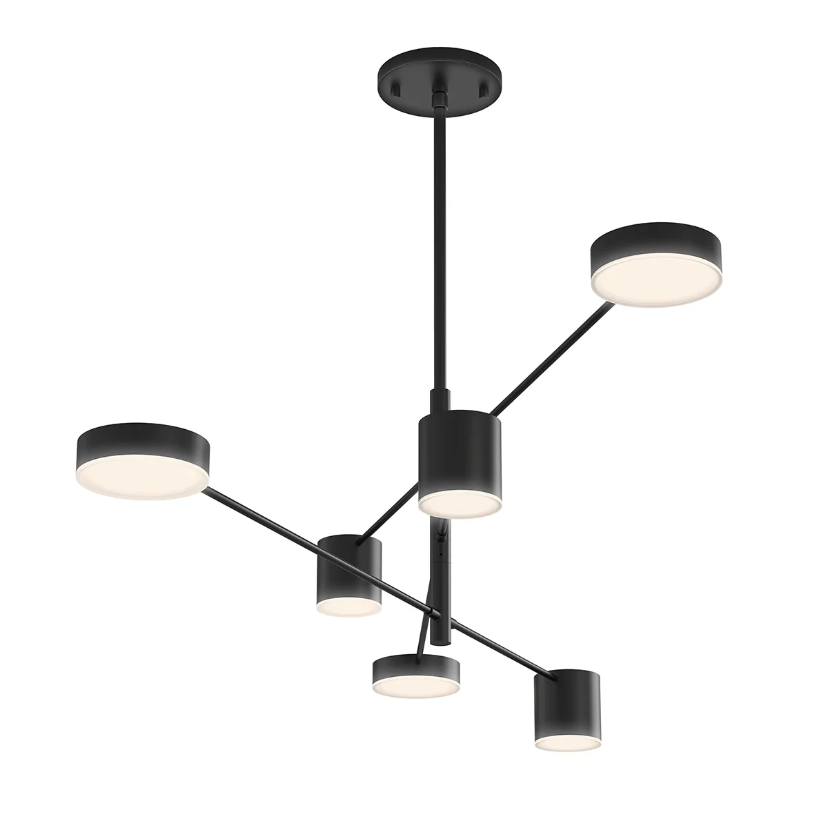 Counterpoint LED Linear Chandelier in Satin Black