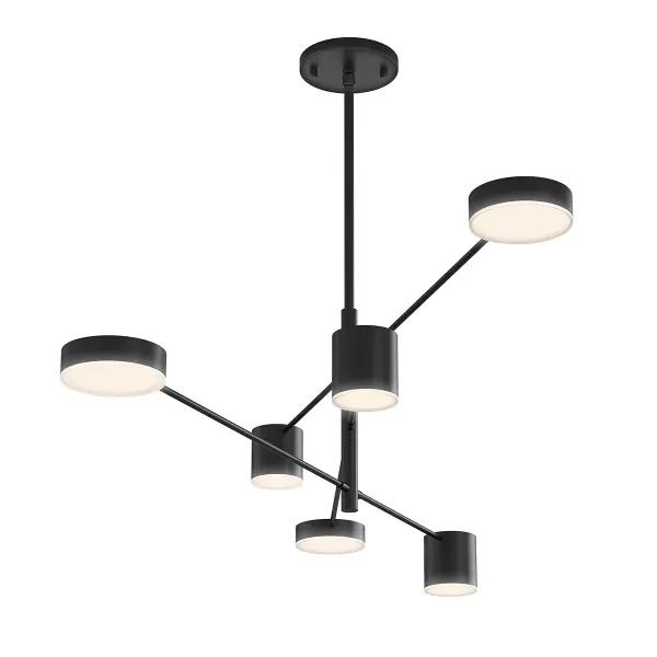 Counterpoint LED Linear Chandelier in Satin Black