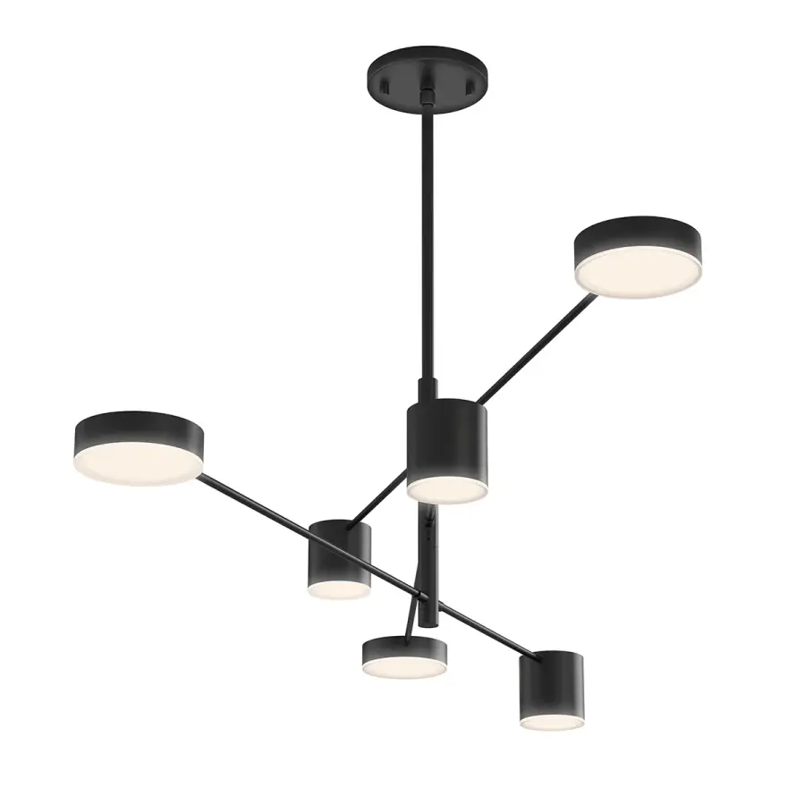 Counterpoint LED Linear Chandelier in Satin Black