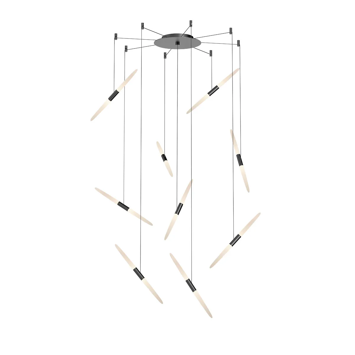 Ballet LED Pendant in Satin Black