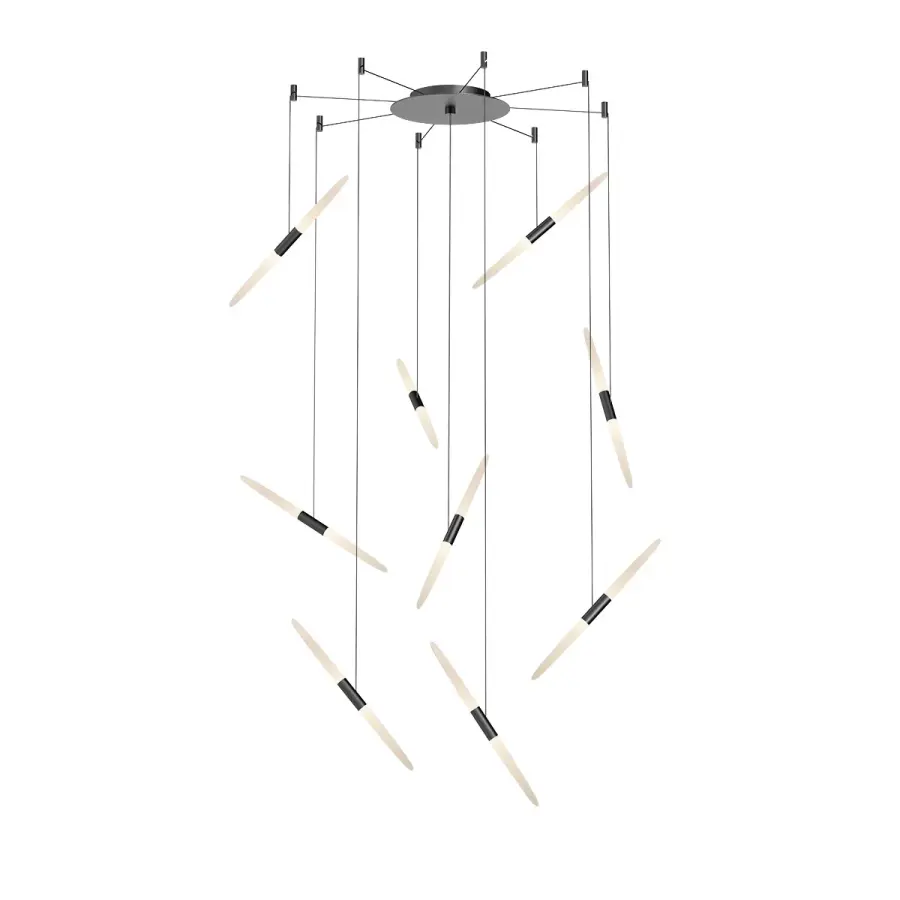 Ballet LED Pendant in Satin Black