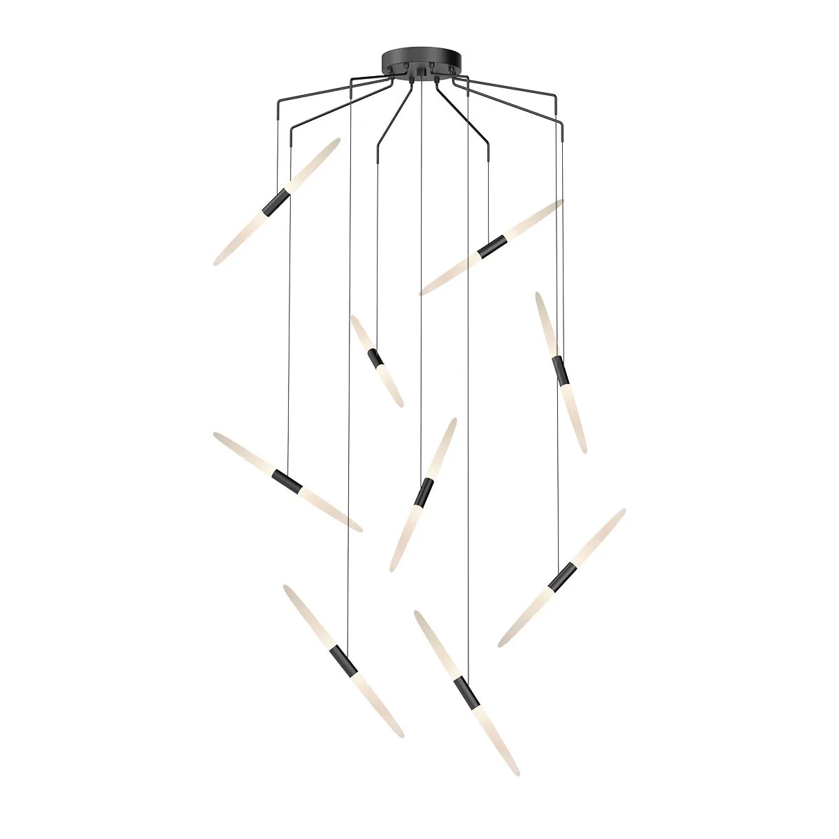 Ballet LED Pendant in Satin Black