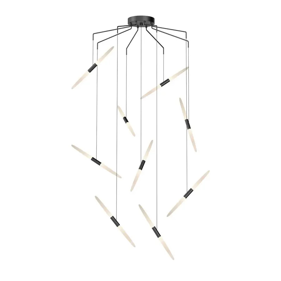 Ballet LED Pendant in Satin Black