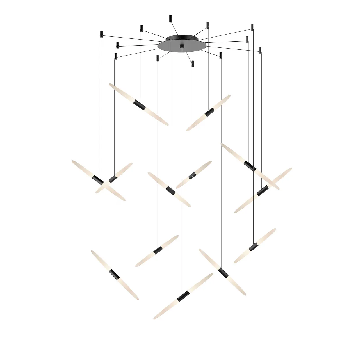 Ballet LED Pendant in Satin Black