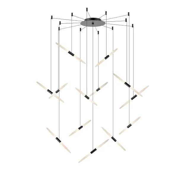 Ballet LED Pendant in Satin Black