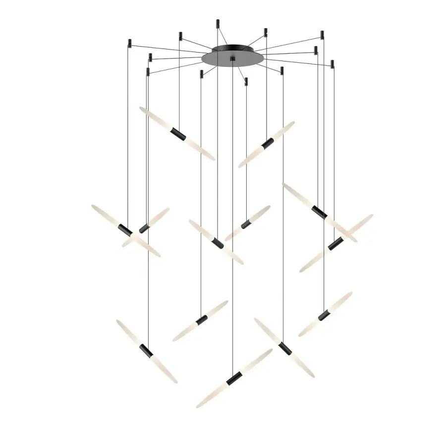 Ballet LED Pendant in Satin Black