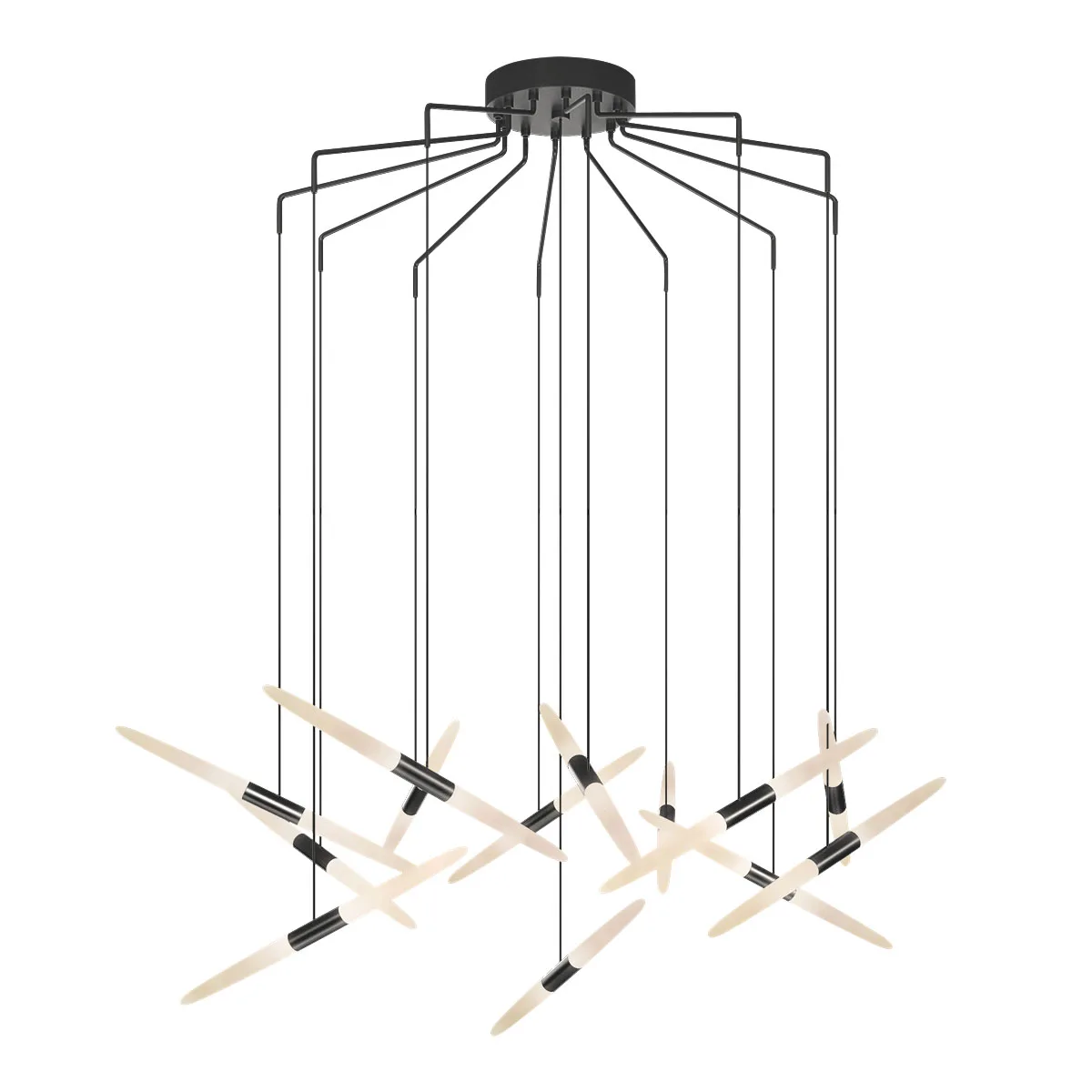 Ballet LED Pendant in Satin Black